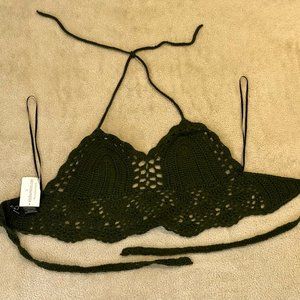 Windsor Store Women's Olive Green Bikini Top - Medium - Brand New with Tags